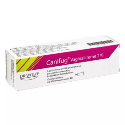 CANIFUG Vaginālais krēms 2%, 3 lietošanas reizes, 20 g CANIFUG Vaginālais krēms 2%, 3 lietošanas reizes, 20 g