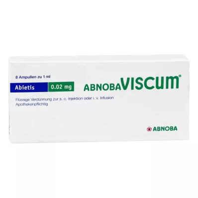 ABNOBAVISCUM Abietis 0,02 mg ampulas, 8 gab