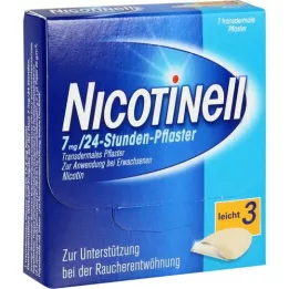 NICOTINELL 7 mg/24 stundu plāksteris 17,5 mg, 7 gab