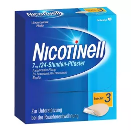 NICOTINELL 7 mg/24 stundu plāksteris 17,5 mg, 14 gab