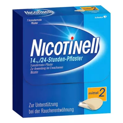 NICOTINELL 14 mg/24 stundu plāksteris 35 mg, 7 gab