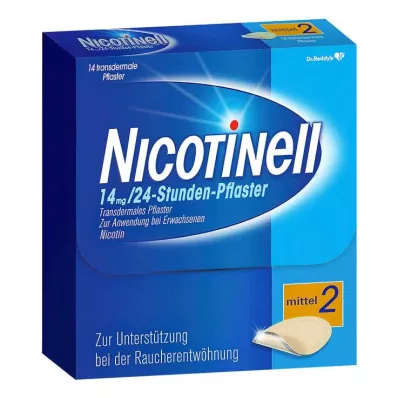 NICOTINELL 14 mg/24 stundu plāksteris 35 mg, 14 gab