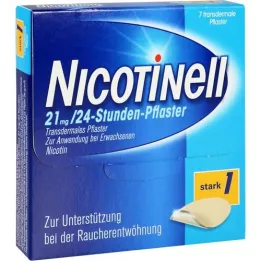 NICOTINELL 21 mg/24 stundu plāksteris 52,5 mg, 7 gab