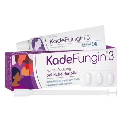 KADEFUNGIN 3 Combip.20 g krēma+3 vaginālas tabletes, 1 gab KADEFUNGIN 3 Combip.20 g krēma+3 vaginālas tabletes, 1 gab
