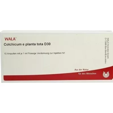 COLCHICUM E planta tota D 30 ampulas, 10X1 ml