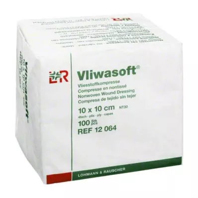VLIWASOFT Neaustas kompreses 10x10 cm nesterilas 4l, 100 gab