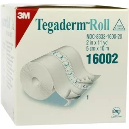 TEGADERM 3M ģipsis 5 cmx10 m ruļļos 16002, 1 gab