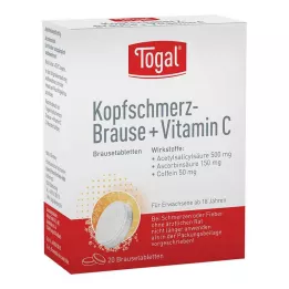 TOGAL Galvassāpes Efervescent + Vit.C Efervescent tabletes, 20 kapsulas