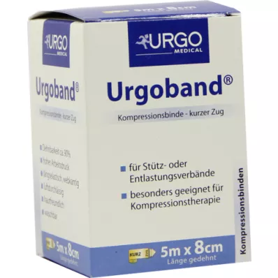 URGOBAND Īsa stiepuma pārsējs 8 cmx5 m, 1 gab