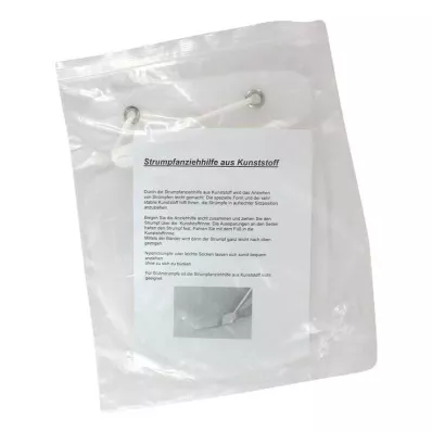 STRUMPFANZIEHHILFE Plastmasas ar siksnu, 1 gab
