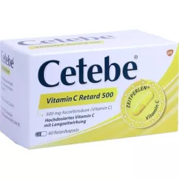 CETEBE C vitamīna 500 mg ilgstošās darbības kapsulas, 60 gab
