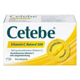 CETEBE C vitamīna 500 mg ilgstošās darbības kapsulas, 180 gab