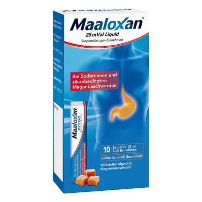 MAALOXAN 25 mVal Šķidrums, 10X10 ml MAALOXAN 25 mVal Šķidrums, 10X10 ml