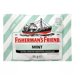 FISHERMANS FRIEND piparmētru pastilas bez cukura, 25 g