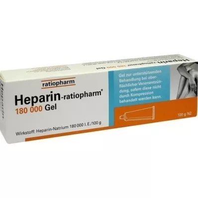 HEPARIN-RATIOPHARM 180 000 I.U. želeja, 100 g