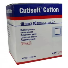 CUTISOFT Kokvilnas kompr.10x10 cm ster.12 reizes, 25X2 gab