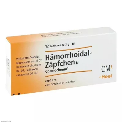 HÄMORRHOIDAL Supozitorijs N Cosmochema, 12 gab HÄMORRHOIDAL Supozitorijs N Cosmochema, 12 gab