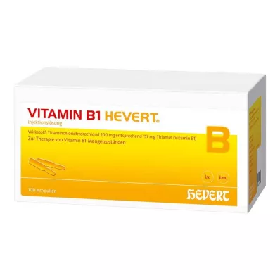 VITAMIN B1 HEVERT Ampulas, 100 gab VITAMIN B1 HEVERT Ampulas, 100 gab