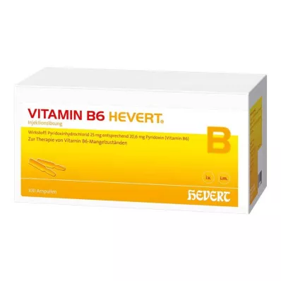 VITAMIN B6 HEVERT Ampulas, 100X2 ml VITAMIN B6 HEVERT Ampulas, 100X2 ml