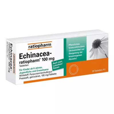 ECHINACEA-RATIOPHARM 100 mg tabletes, 20 gab