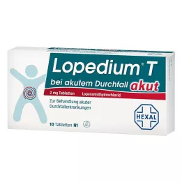 LOPEDIUM T akūta akūtas caurejas tabletes, 10 gab