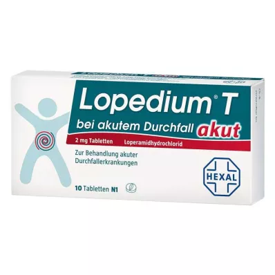 LOPEDIUM T akūta akūtas caurejas tabletes, 10 gab LOPEDIUM T akūta akūtas caurejas tabletes, 10 gab