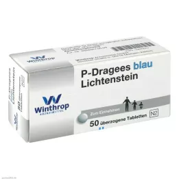 P DRAGEES zils, 50 gab