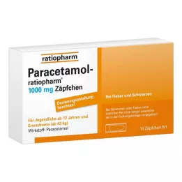PARACETAMOL-ratiopharm 1 000 mg svecītes, 10 gab