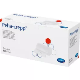 PEHA CREPP Fiksācijas pārsējs 6 cmx4 m comp.verp., 100 gab