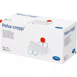 PEHA CREPP Fiksācijas pārsējs 8 cmx4 m comp.verp., 100 gab