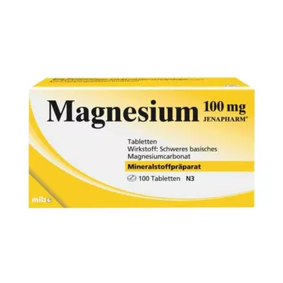 MAGNESIUM 100 mg Jenapharm tabletes, 100 gab MAGNESIUM 100 mg Jenapharm tabletes, 100 gab