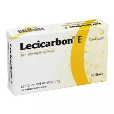 LECICARBON E CO2 Laxans svecītes pieaugušajiem, 10 gab