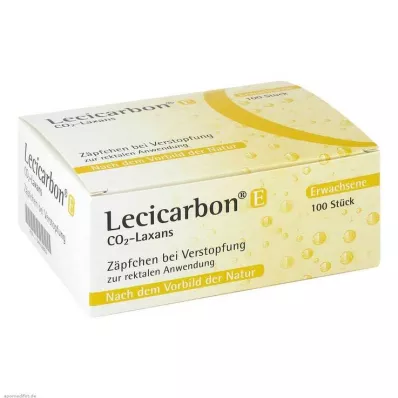 LECICARBON E CO2 Laxans svecītes pieaugušajiem, 100 gab LECICARBON E CO2 Laxans svecītes pieaugušajiem, 100 gab