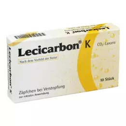 LECICARBON K CO2 Laxans bērnu svecītes, 10 gab