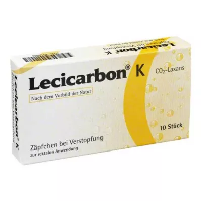 LECICARBON K CO2 Laxans bērnu svecītes, 10 gab
