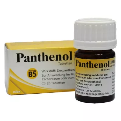 PANTHENOL 100 mg Jenapharm tabletes, 20 gab