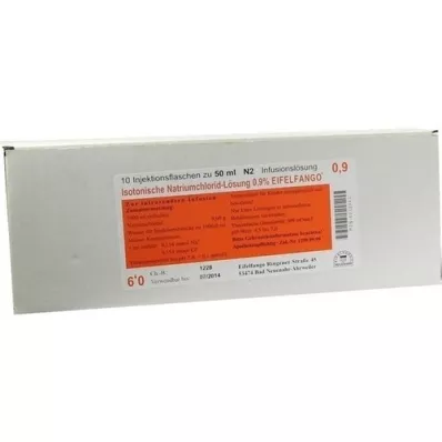 ISOTONISCHE NaCl šķīdums 0,9% Eifelfango, 10X50 ml