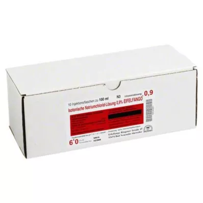 ISOTONISCHE NaCl šķīdums 0,9% Eifelfango, 10X100 ml ISOTONISCHE NaCl šķīdums 0,9% Eifelfango, 10X100 ml