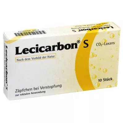 LECICARBON S CO2 Laxans svecītes, 10 gab