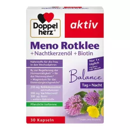 DOPPELHERZ Meno Sarkanais āboliņš+Večeras Primrose eļļa+Biotīns kapsulas, 30 kapsulas