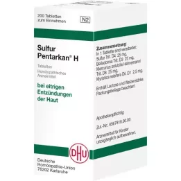 SULFUR PENTARKAN H tabletes, 200 gab