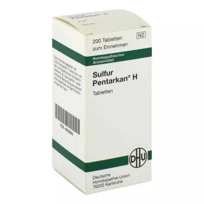SULFUR PENTARKAN H tabletes, 200 gab