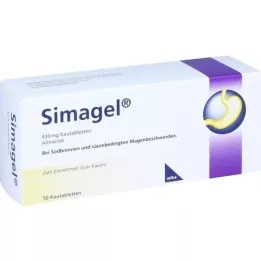 SIMAGEL Košļājamās tabletes, 50 gab