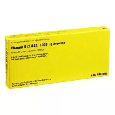 VITAMIN B12 AAA 1000 μg ampulas, 10X1 ml