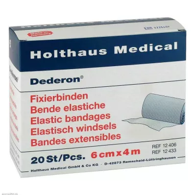 DEDERON Fiksācijas pārsēji 6 cmx4 m, 20 gab DEDERON Fiksācijas pārsēji 6 cmx4 m, 20 gab
