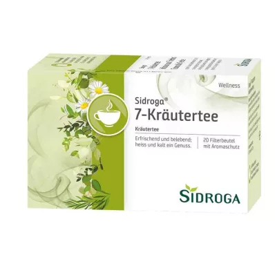 SIDROGA Wellness 7 zāļu tējas filtrēšanas maisiņš, 20X2,0 g SIDROGA Wellness 7 zāļu tējas filtrēšanas maisiņš, 20X2,0 g