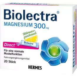 BIOLECTRA Magnijs 300 mg Direct Lemon Sticks, 20 gab