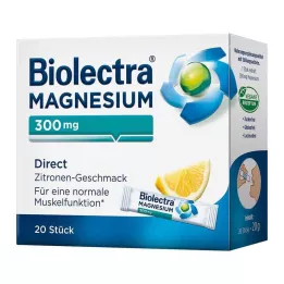BIOLECTRA Magnijs 300 mg Direct Lemon Sticks, 20 gab