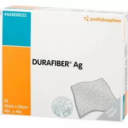 DURAFIBER Ag 10x10 cm pārsējs, 10 gab