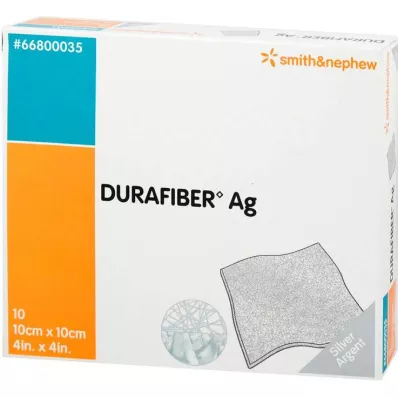 DURAFIBER Ag 10x10 cm pārsējs, 10 gab